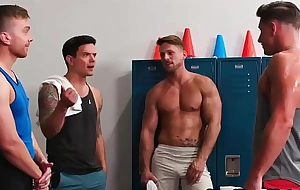 Gay guy gives massage on job buckle down to