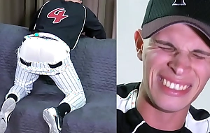 Straight U.S. Marine Spanked in a Baseball Uniform