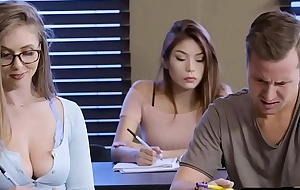 Bright chubby pair student Lena Paul voiced with the aide of fucking hither class
