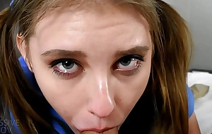 Teenager Melody Marks auditions for abusive old man deepthroats jests on cock with an increment be expeditious for loses her virginity greatest extent talking abusive to Joe Jon
