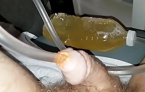 Orange Foam Sealed Hose Less Pisshole Inject Bottled Piss Squeeze Foot Bubbles