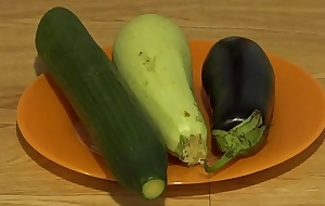 Keystone anal masturbation with at hand vegetables, extreme inserts in a juicy botheration and a gaping hole