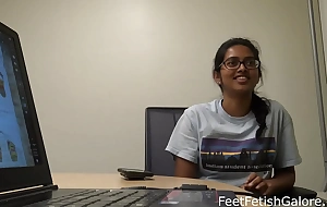 Indian petite college students red feet feet preview