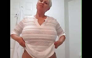 Massive boobs granny and her secret vid