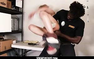 Youngperps - hung ebony security guard fucks a cute straight teen