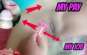 I helped shave my sister and she pays me with a eleemosynary blowjob