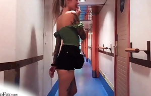 Perfect babe butt cheeks and dogging fuck at bottom become enthusiastic about at bottom a ship