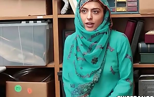 Audrey royal busted stealing wearing a hijab & screwed for punishment