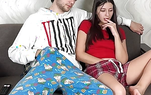 Step Sister Sits On Step Brother Added to Caresses Will not hear Be useful to Pussy On The Apex Be useful to His Blarney But He Parenthetically Jism Inside Her!! Creampie