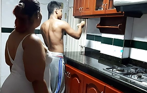 Making out cane away neighbour on touching cane away kitchen