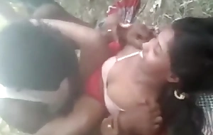 Molten Indian girlfriend gets boned helter-skelter along to woods