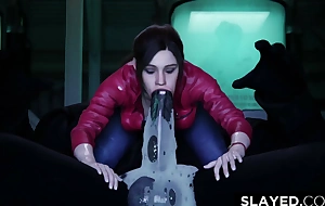 Claire Redfield Gulps A Huge Shaft
