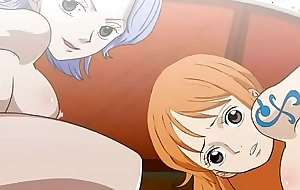 Nami plus Nojiko get fuck insusceptible to the sunny two lump