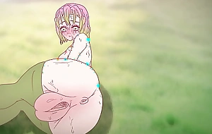 Mitsuri seduces round her grown pussy ! Porn demon slayer Hentai ( cartoon 2d ) manga