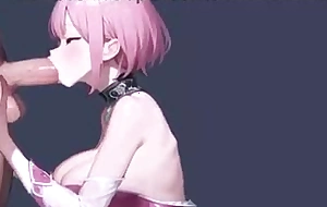 Sakura-Like Pink-Haired Anime Girl Gives Sloppy Deepthroat there Huge, Sadism Cock - Loop