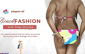 BEACH FASHION PART 3 - SOLO INDIAN TRANS CROSSDRESSING IN BIKINI