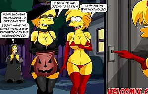 Off the hook Halloween Night! Simpsons Porn! Simptoons!