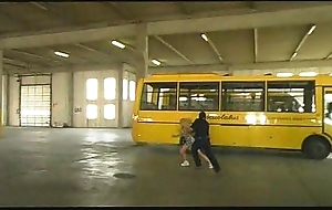 The motor coach bus serving-man #1